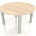 3d model Coffee table D 60 (Cement gray, Iroko wood) - preview