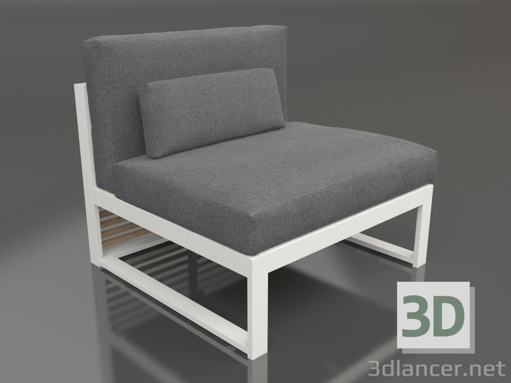 modèle 3D Canapé modulable, section 3, dossier haut (Gris agate) - preview