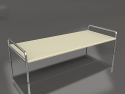 Coffee table 153 with an aluminum tabletop (Gold)