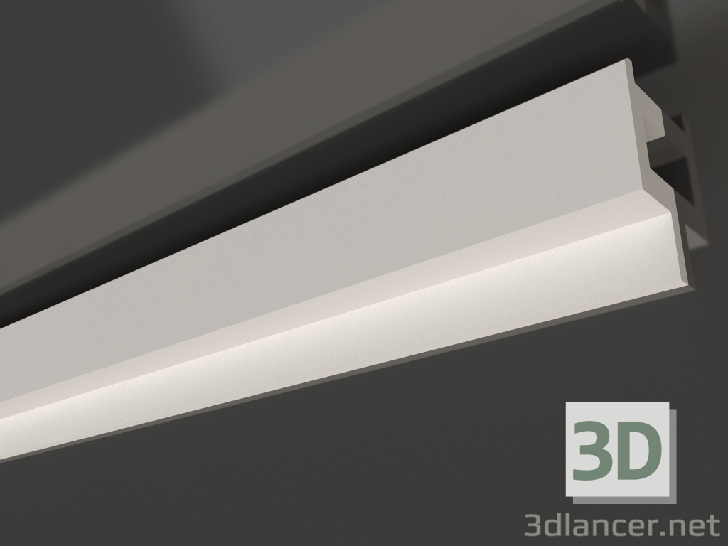 modello 3D Cornice soffitto in gesso con illuminazione KGC 025 2 (140x50) - anteprima