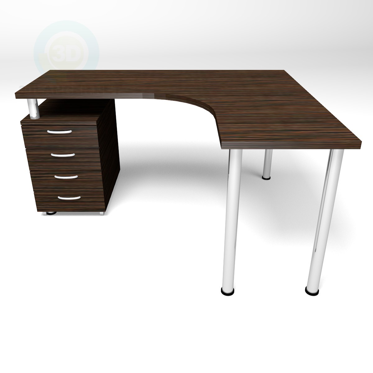 3d model Mesa angular de 750-1500-1300 - vista previa