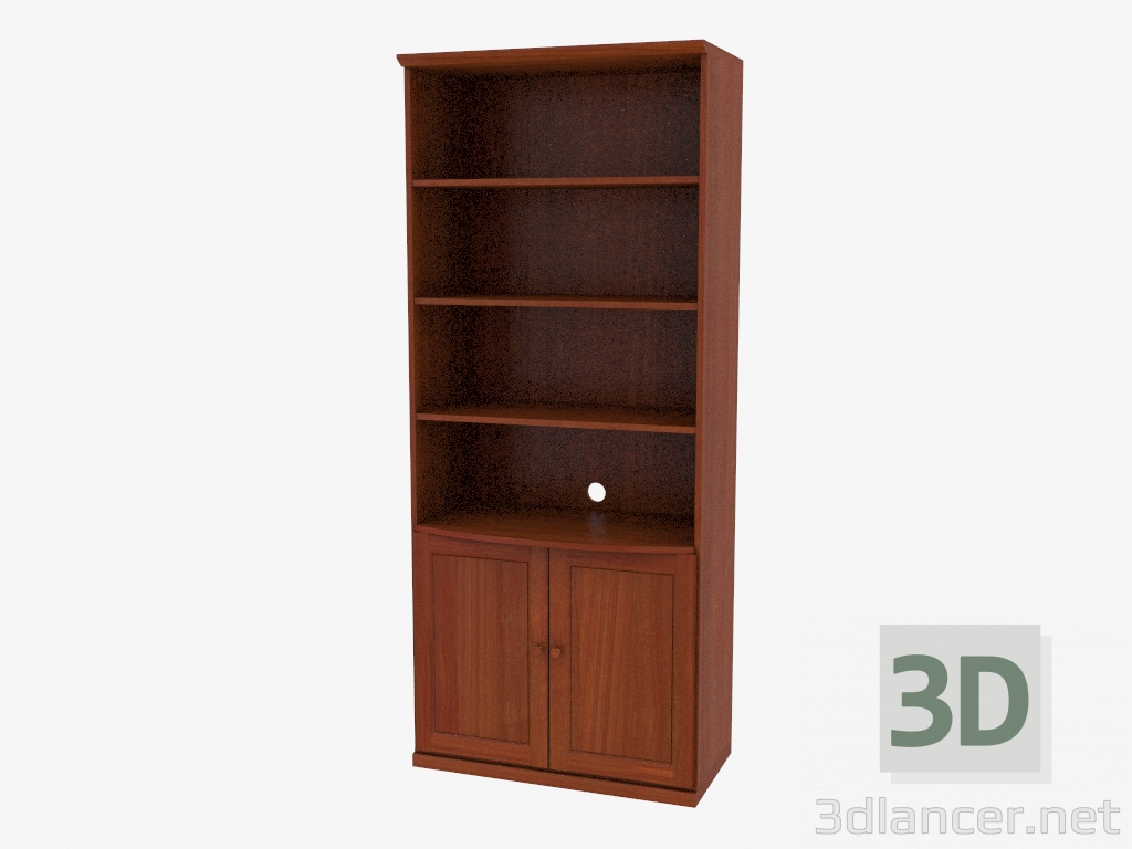 modèle 3D Bibliothèque avec étagères ouvertes (4821-11) - preview