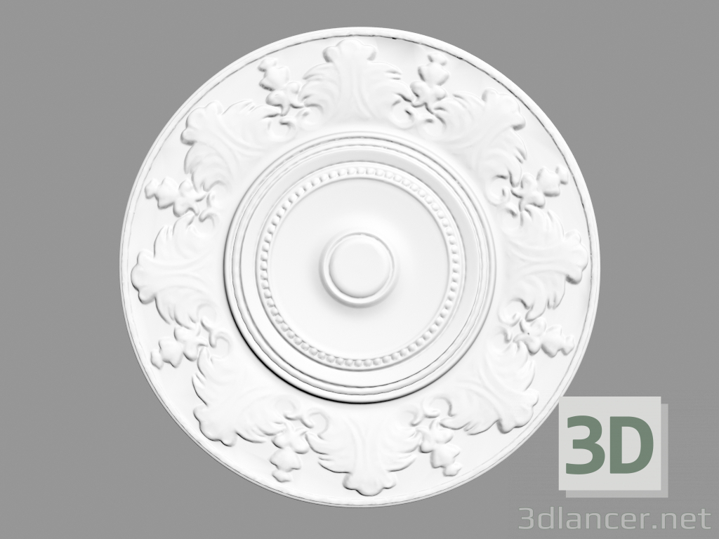 3D modeli Tavan çıkışı R17 (47 x 47 x 3,5 - Ø 47 cm) - önizleme