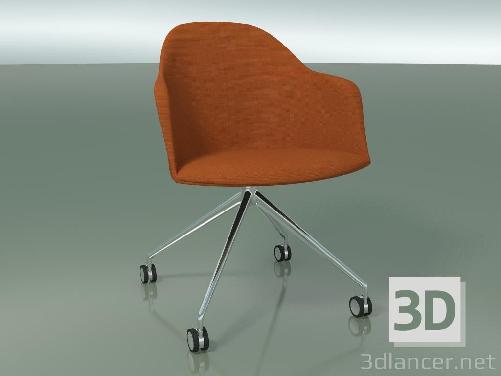 modèle 3D Chaise 2234 (4 roulettes, CRO, avec rembourrage) - preview