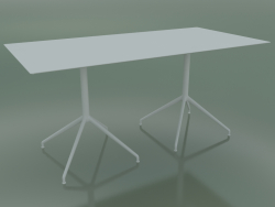 Стол прямоугольный с двойной базой 5738 (H 72,5 - 79x159 cm, White, V12)