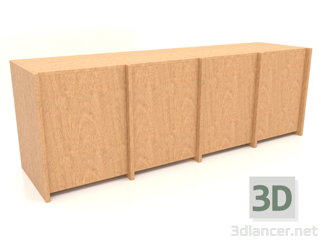 3 डी मॉडल कैबिनेट एसटी 07 (1530х409х516, लकड़ी महोगनी लिबास) - पूर्वावलोकन