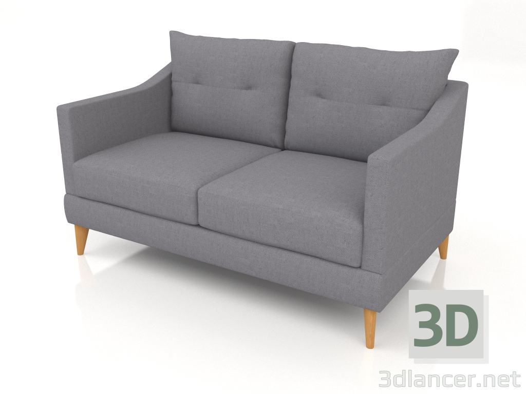 3D modeli Polar düz 2 kişilik kanepe - önizleme