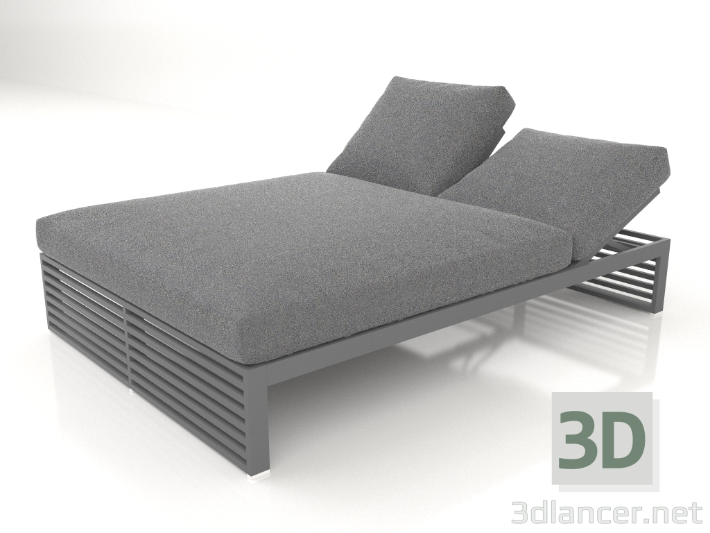 3D Modell Loungebett 140 (Anthrazit) - Vorschau