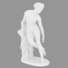 3D modeli Mermer heykel Eurydice ölüyor - önizleme