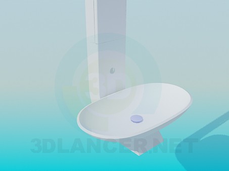 modèle 3D Lavabo avec armoire - preview