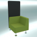 Modelo 3d Cadeira de canto, conectável a 1 divisória (31) - preview