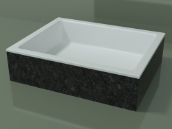 Vasque à poser (01R131301, Nero Assoluto M03, L 60, P 48, H 16 cm)