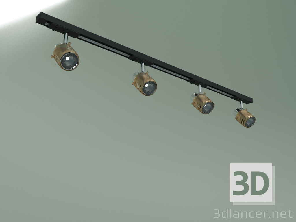 modèle 3D Lampe sur rail 20076-4 (chrome-bronze antique) - preview
