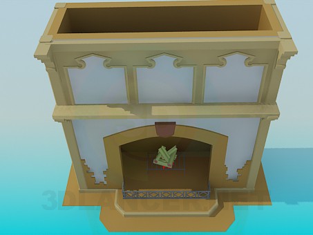 modelo 3D Chimenea pintada - escuchar modelo 3D Chimenea pintada - escuchar