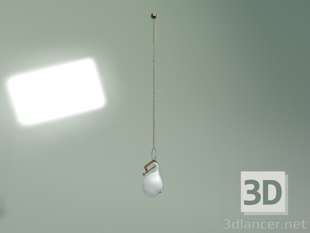 3D Modell Pendelleuchte Klemme (weiß) - Vorschau