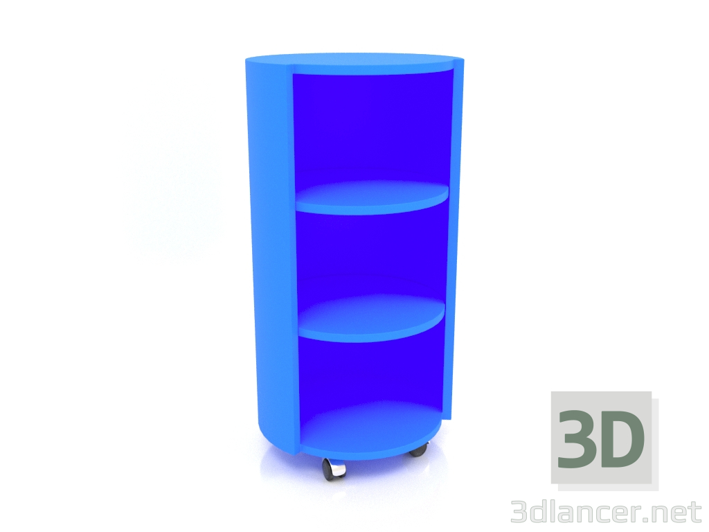 3D Modell Regal auf Rädern TM 09 (D=503x981, blau) - Vorschau