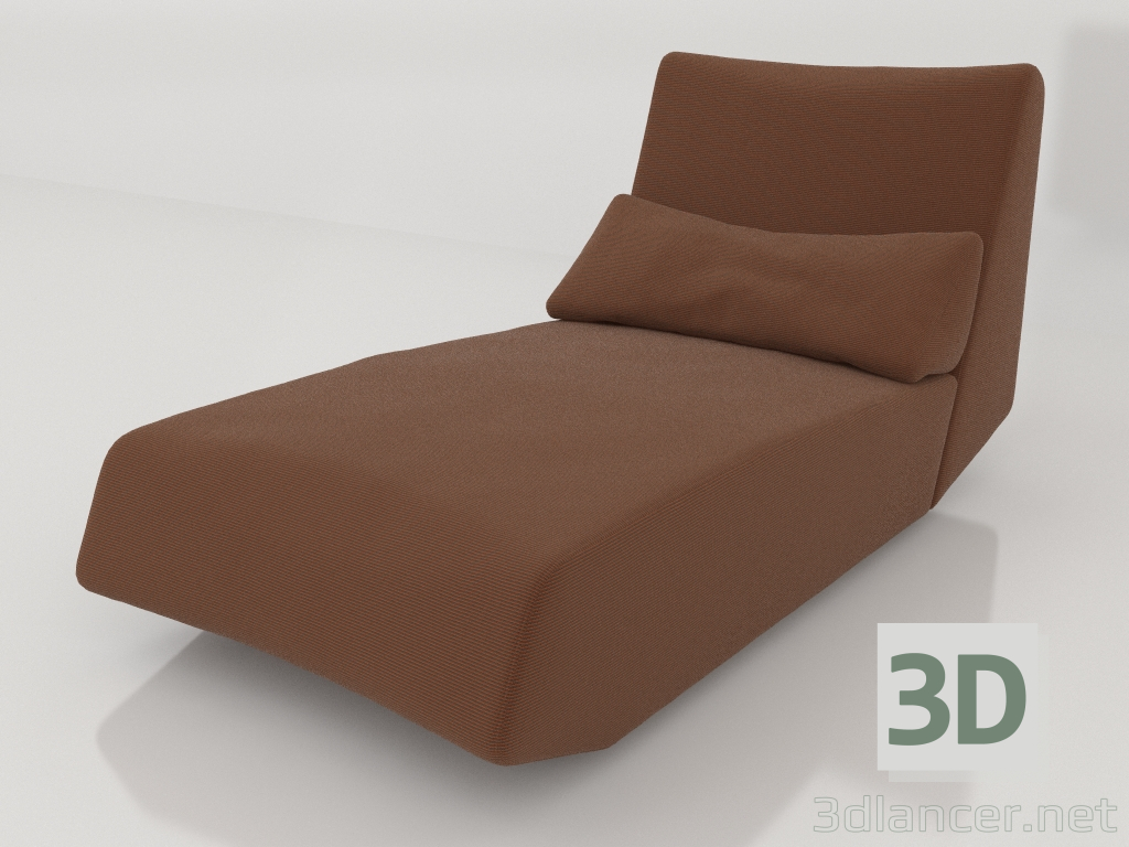 Modelo 3d Módulo de sofá L com encosto alto - preview