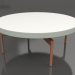 modello 3D Tavolino rotondo Ø90x36 (Grigio cemento, DEKTON Zenith) - anteprima