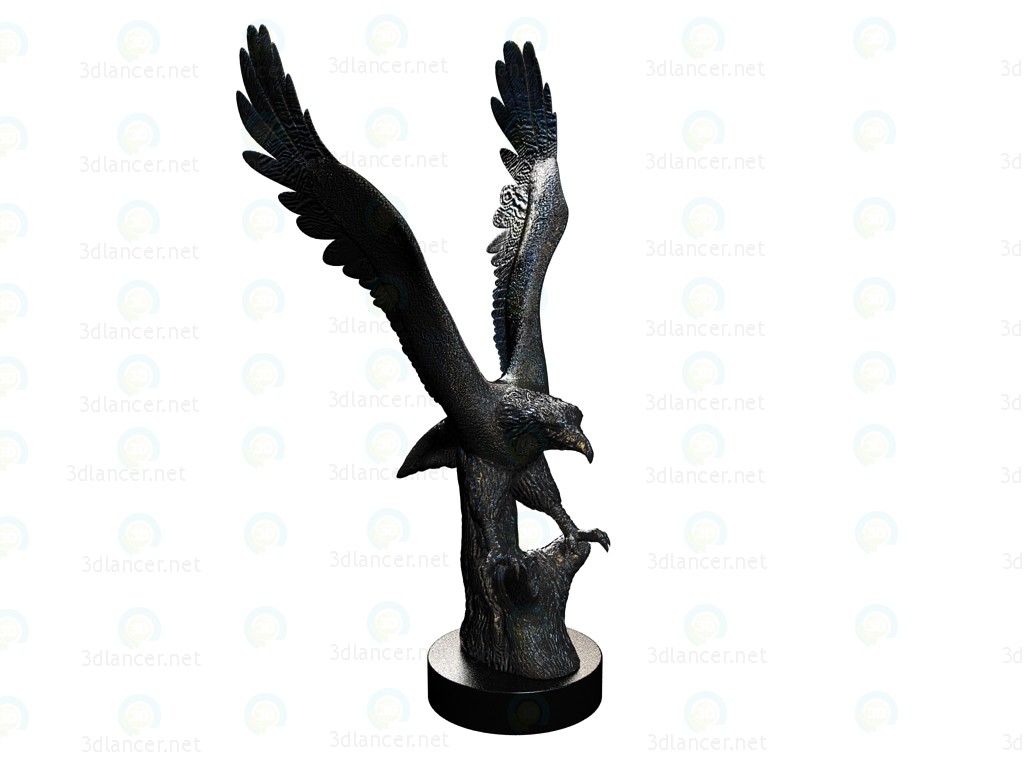 modello 3D Decorativi Figura Aquila mosaico - anteprima