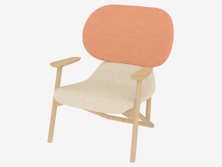 Кресло с деревянным каркасом