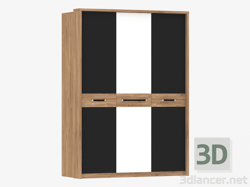 3d модель Шкаф гардеробный 3D (TYPE MOAS01) – превью