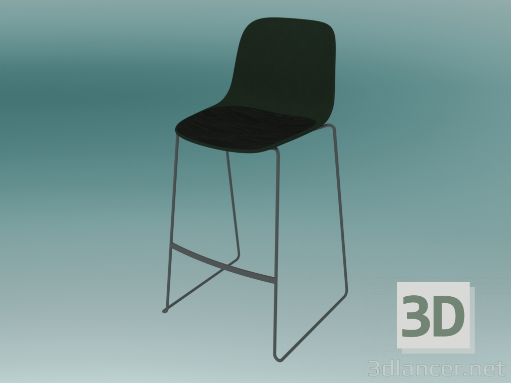 3D modeli İstiflenebilir sandalye SEELA (döşemelik ve ahşap tablalı S321) - önizleme