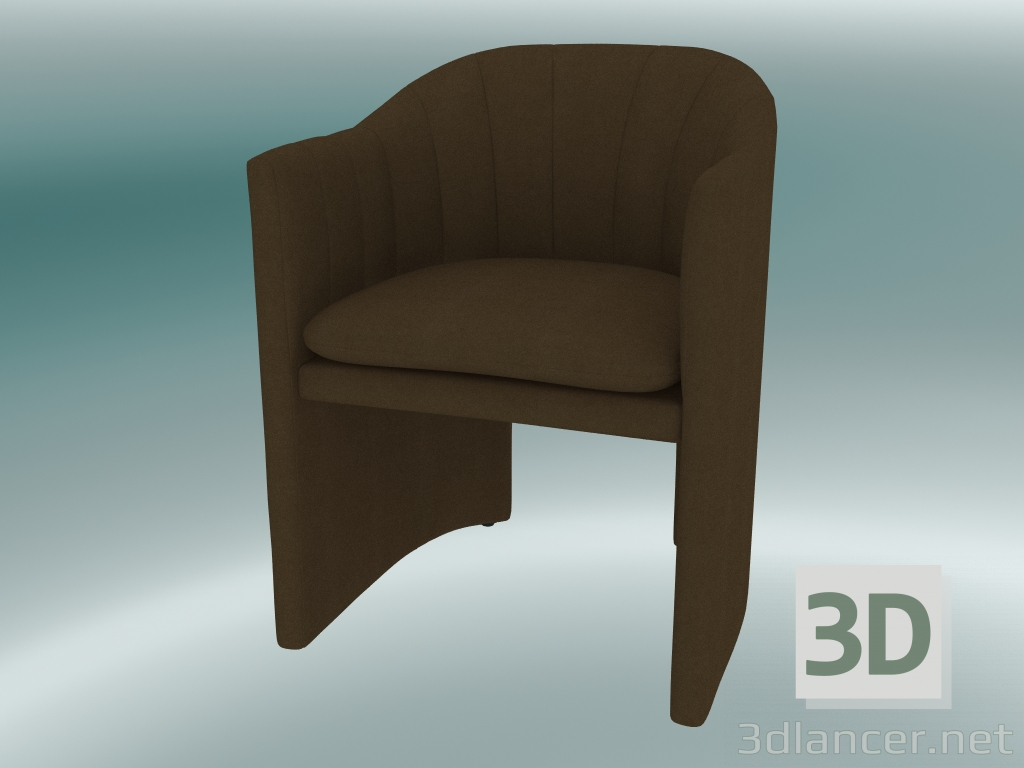 3d model Dining chair, office Loafer (SC24, H 79cm, 57x59cm, Velvet 7 Cinnamon) - preview