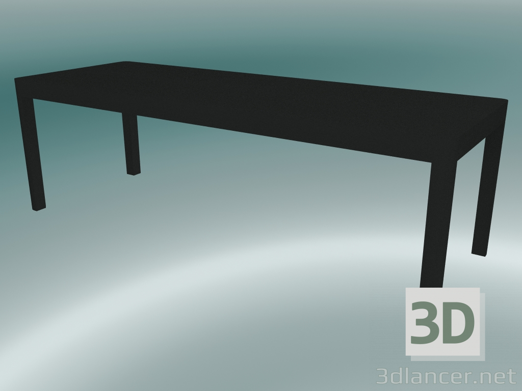modello 3D Tavolino Workshop (120x43 cm, Nero) - anteprima