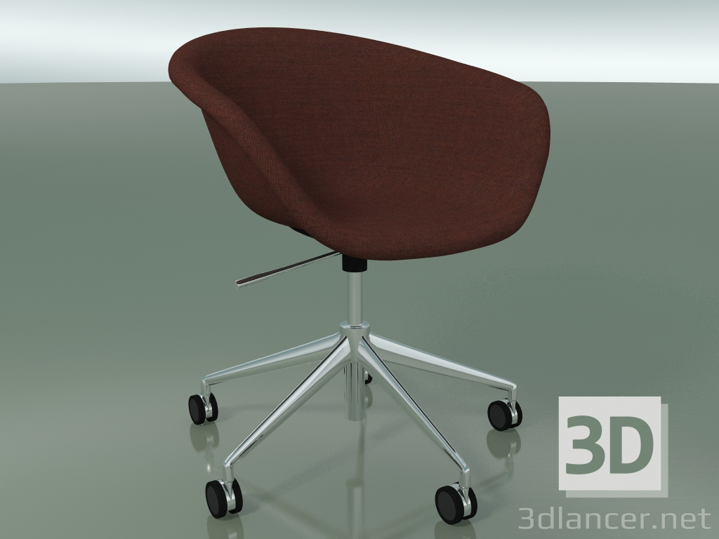 Modelo 3d Cadeira 4239 (5 rodas, giratória, com estofado f-1221-c0576) - preview