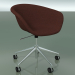 3D Modell Stuhl 4239 (5 Räder, drehbar, mit Polsterung f-1221-c0576) - Vorschau