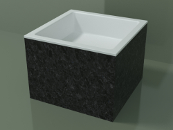Tezgah üstü lavabo (01R122301, Nero Assoluto M03, L 48, P 48, H 36 cm)