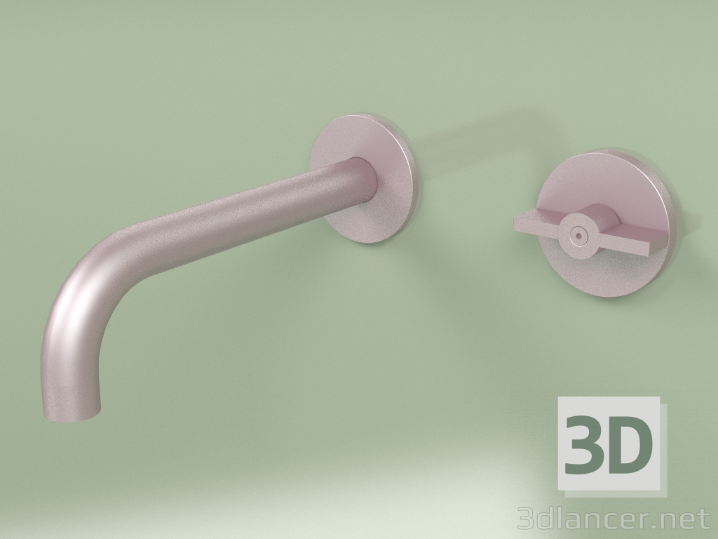 modello 3D Miscelatore idroprogressivo a parete con bocca di erogazione (19 10, OR) - anteprima