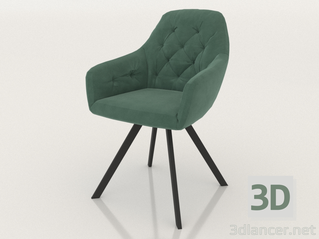 modello 3D Sedia Glenn (verde scuro) - anteprima
