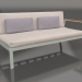 3d model Módulo sofá sección 1 derecha (Gris cemento) - vista previa