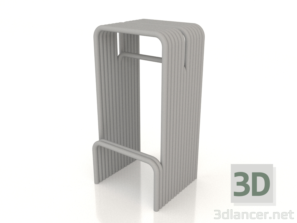 modèle 3D Tabouret de bar (gris clair) - preview