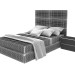 modello 3D di Un letto casella doppia per lino con Tory comprare - rendering