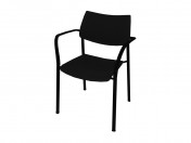 Stackable chair with armrests made of polyamide