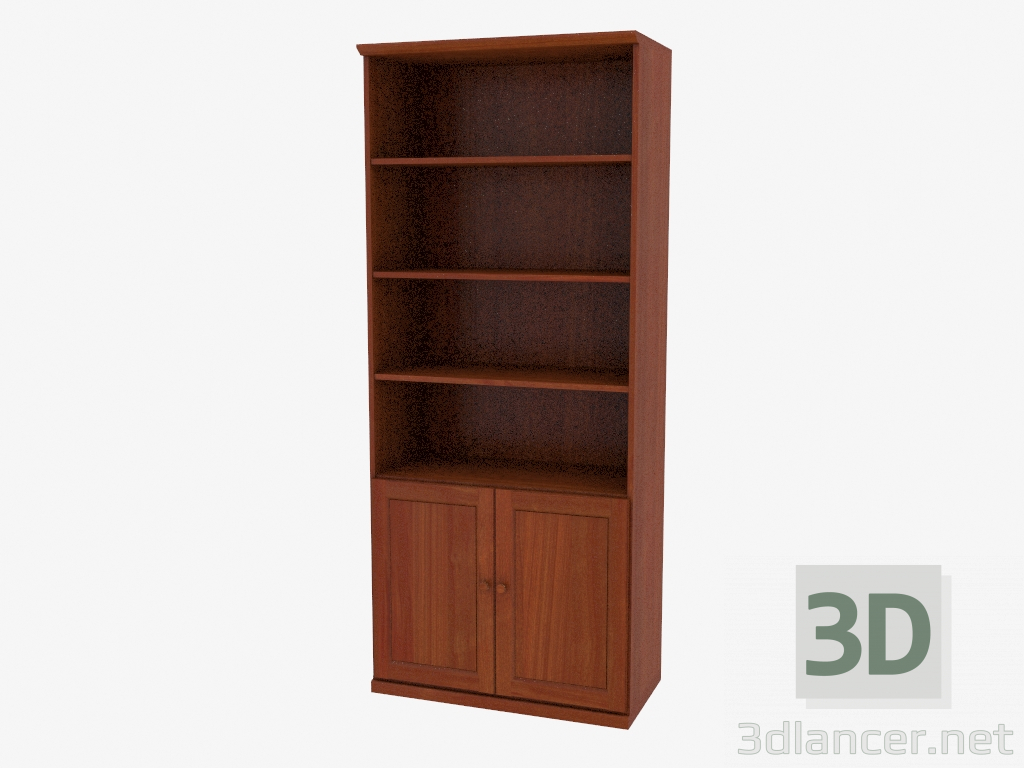 3D Modell Bücherregal mit offenen Regalen (4821-16) - Vorschau