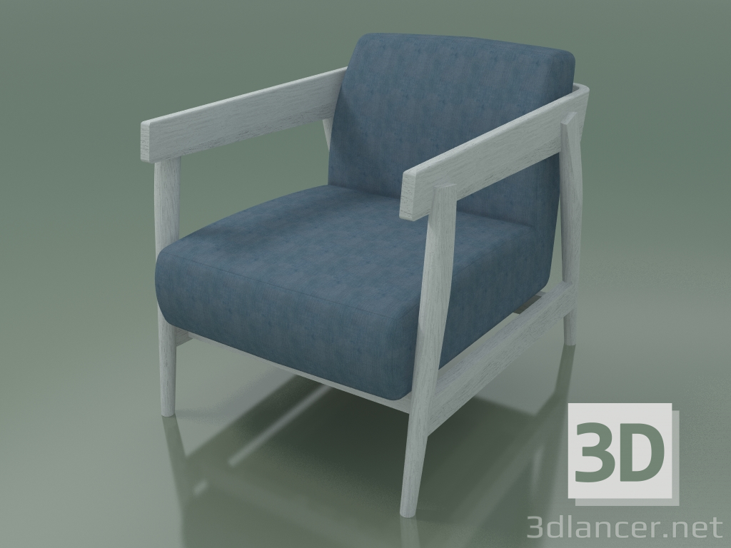 3d model Armchair (305, White) - preview