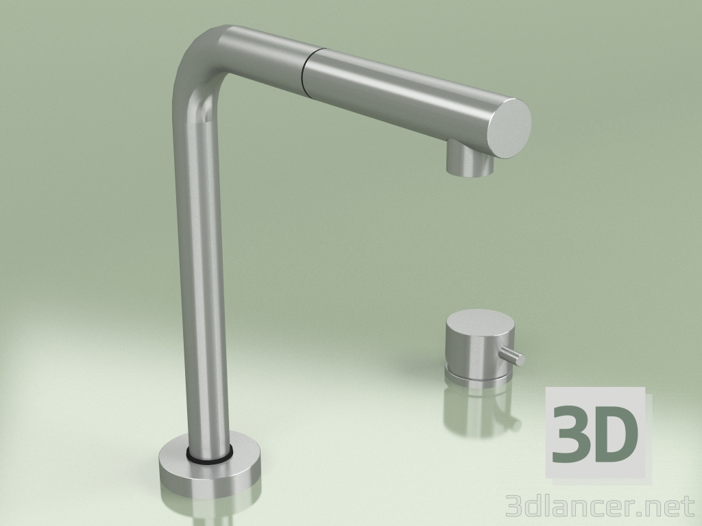 modello 3D Miscelatore lavello cucina con miscelatore esterno, bocca girevole sotto finestra (443.12) - anteprima