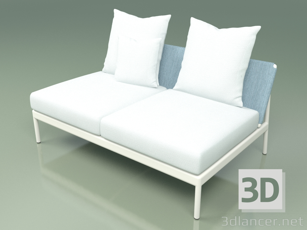 3D Modell Zentrales Sofamodul 006 (Metal Milk, Batyline Sky) - Vorschau