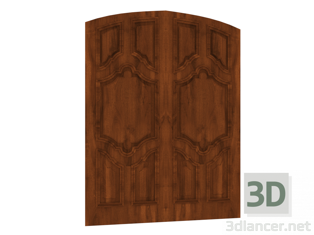 3 डी लकड़ी का दरवाजा मॉडल खरीद - रेंडर