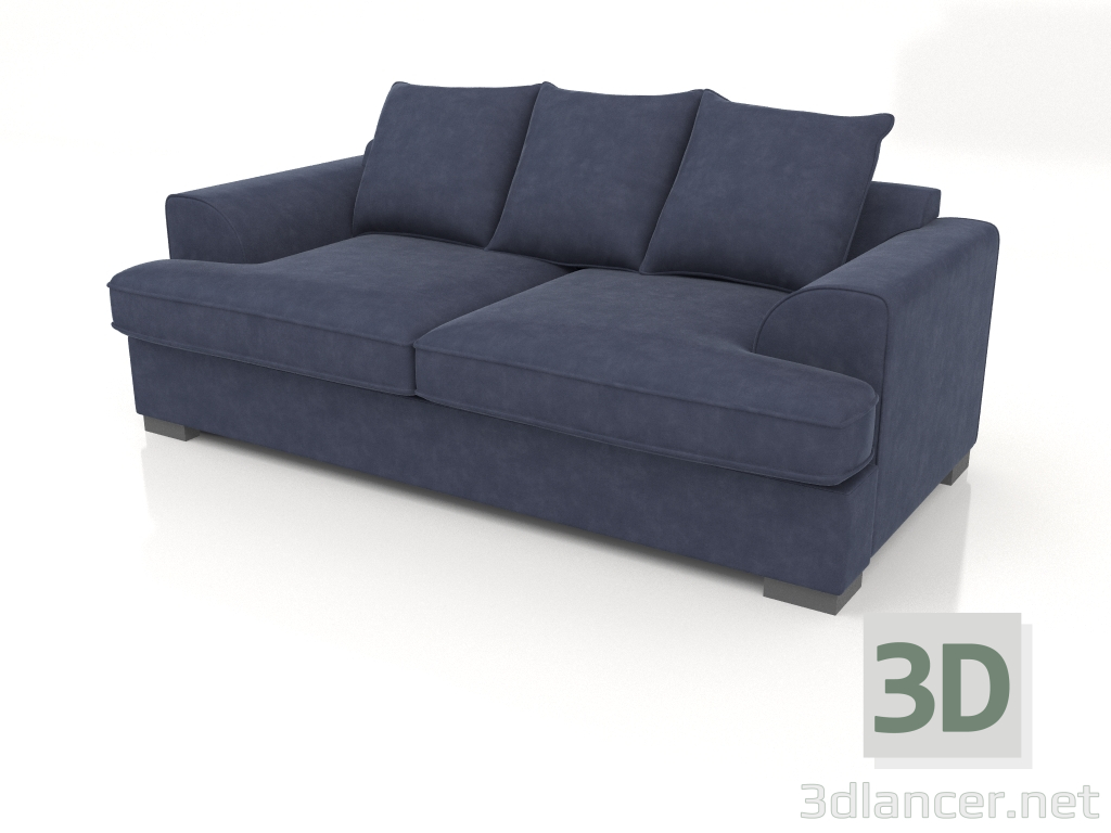3d model Richard straight 3-seater sofa - preview