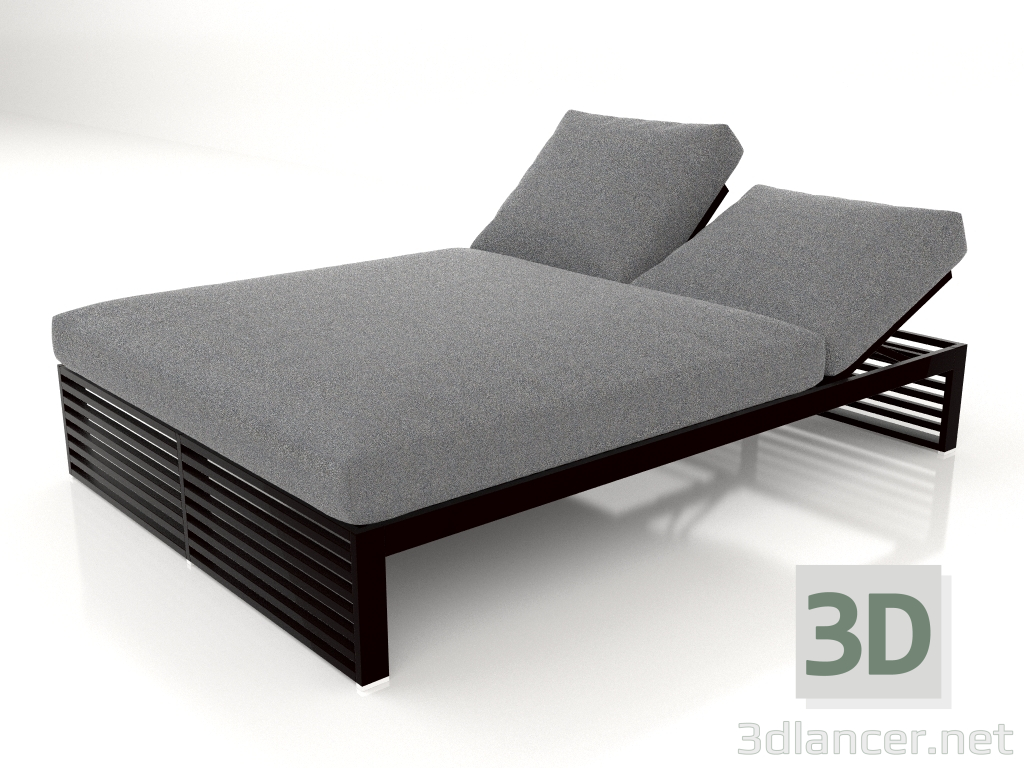 modèle 3D Lit de repos 140 (Noir) - preview