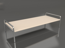 Coffee table 153 with an aluminum tabletop (Sand)