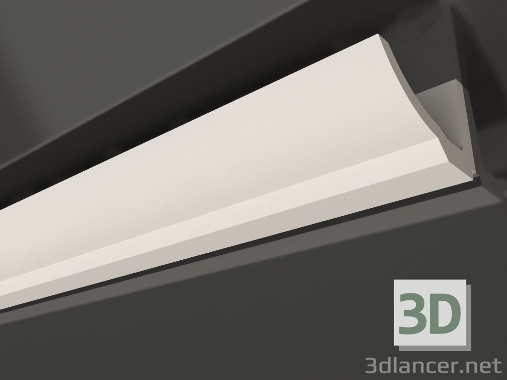 3d model Plaster ceiling cornice with lighting KGC 049 (109х172) - preview