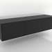 3d model TV cabinet 2 1500 mm (black RAL 9005) - preview