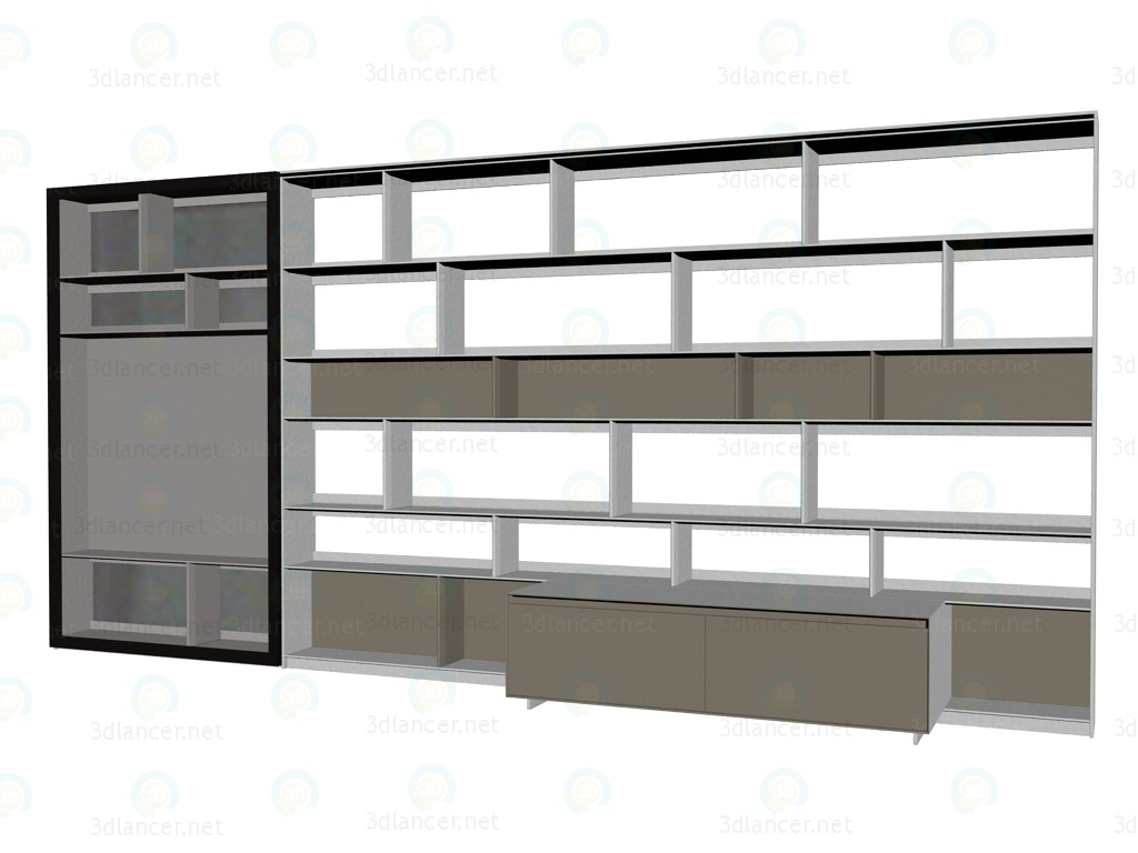 3d модель Мебельная система (стеллаж) FC0914 – превью
