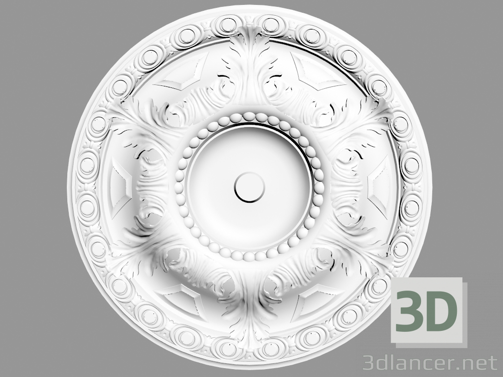3D modeli Tavan çıkışı R23 (71 x 71 x 4.4 - Ø 71.5 cm) - önizleme