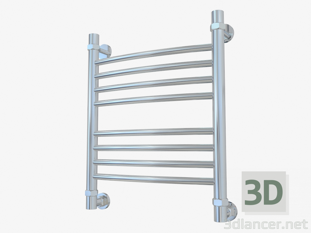 modello 3D Porta salviette riscaldato Bohemia curvo (500x400) - anteprima